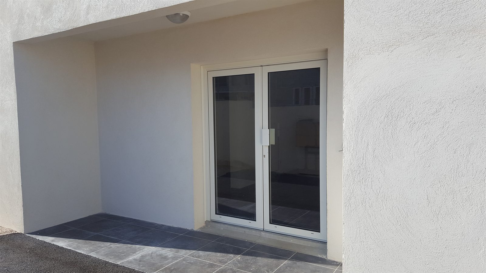 Double porte d'entrée aluminium anthracite